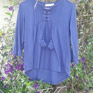 BOHO NAVY BLUE BLOUSE